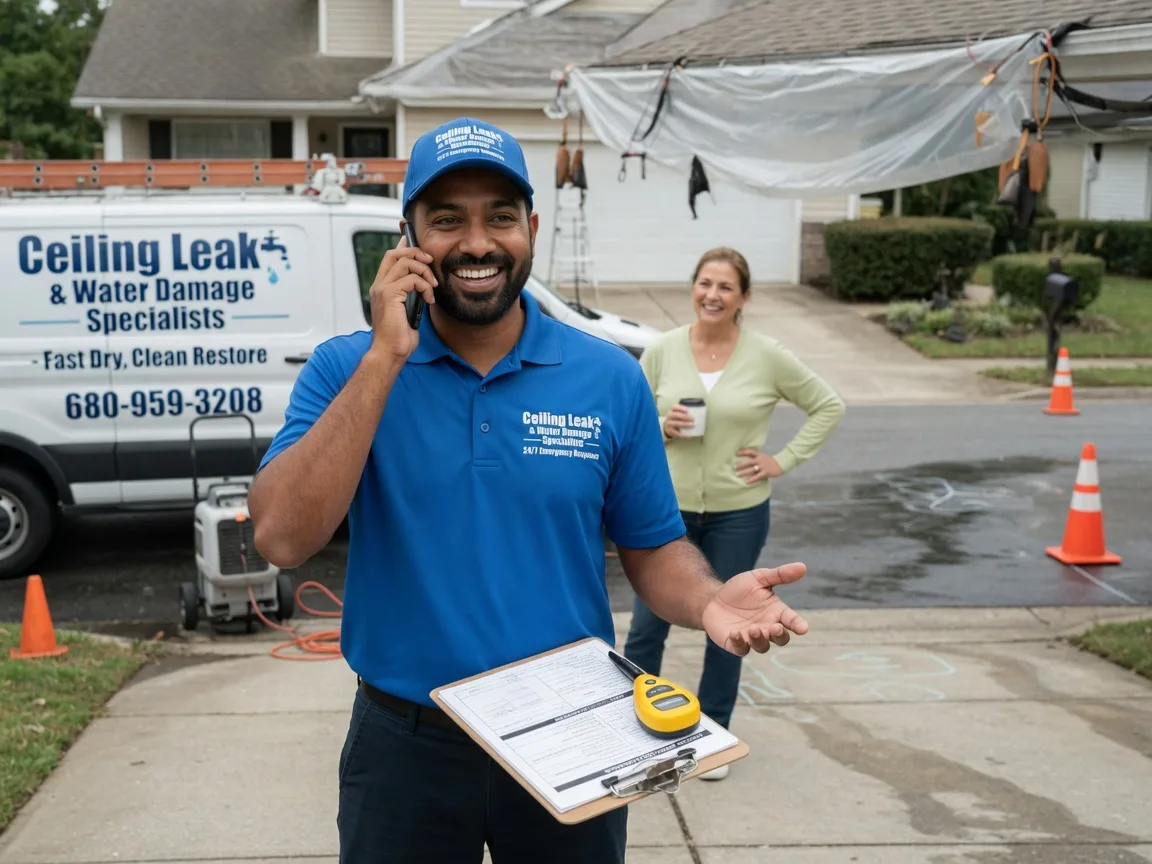 Ceiling Leak Cleanup Claude, TX FAQs